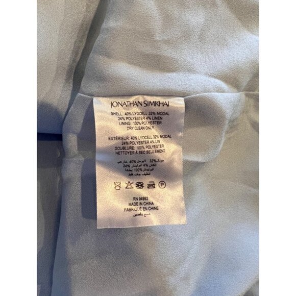 Jonathan SIMKHAI Echo Pleated Organdy Bubble Hem Mini Dress size 6 - Picture 12 of 13
